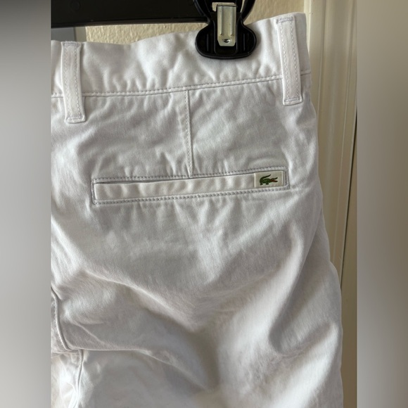 Lacoste Men's Stretch Cotton Chino Pants in White - Size 34 - Picture 4 of 4
